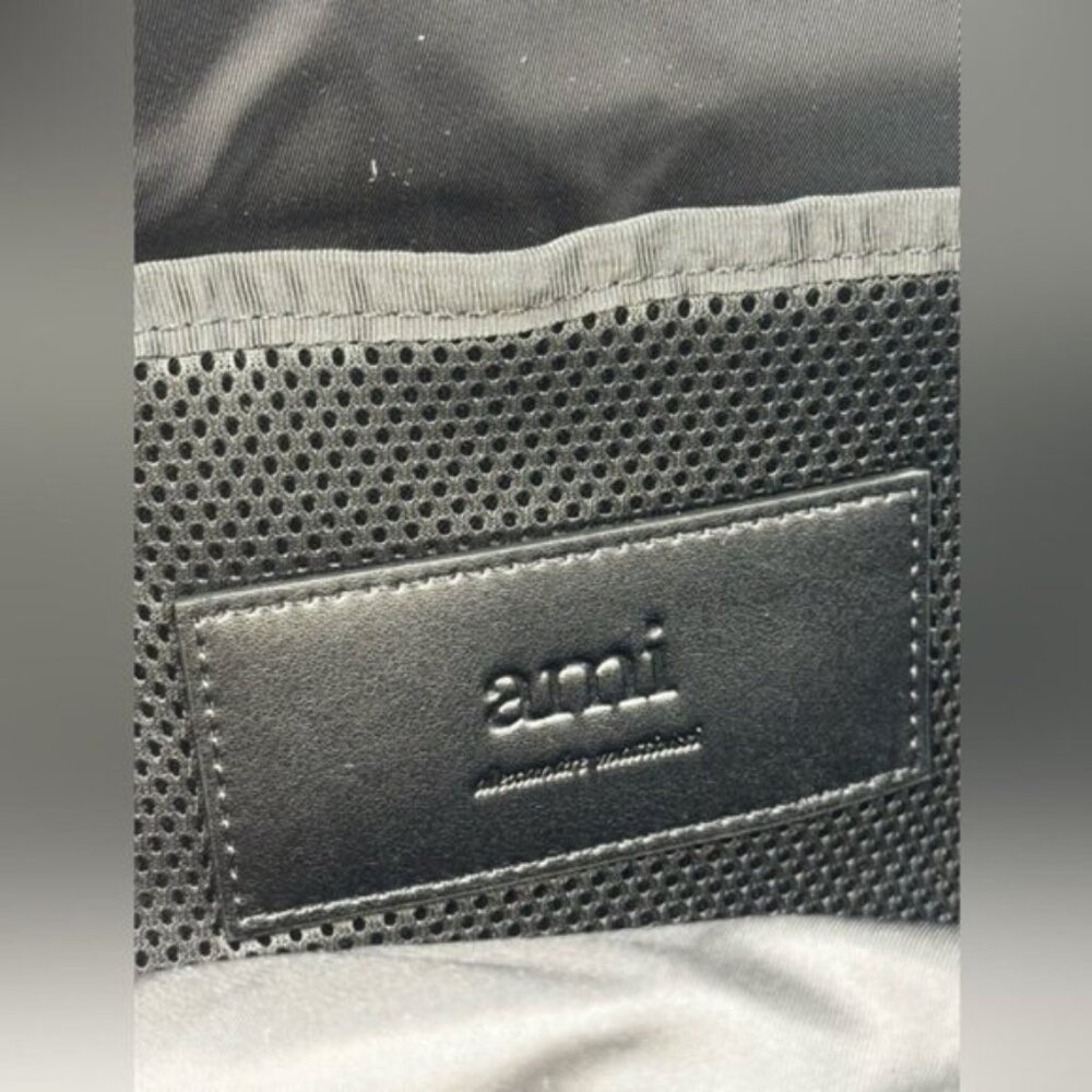 🆕 AMI PARIS 🧿 NWOT Black Ami De Coeur Nylon & Leather Backpack - Picture 13 of 16